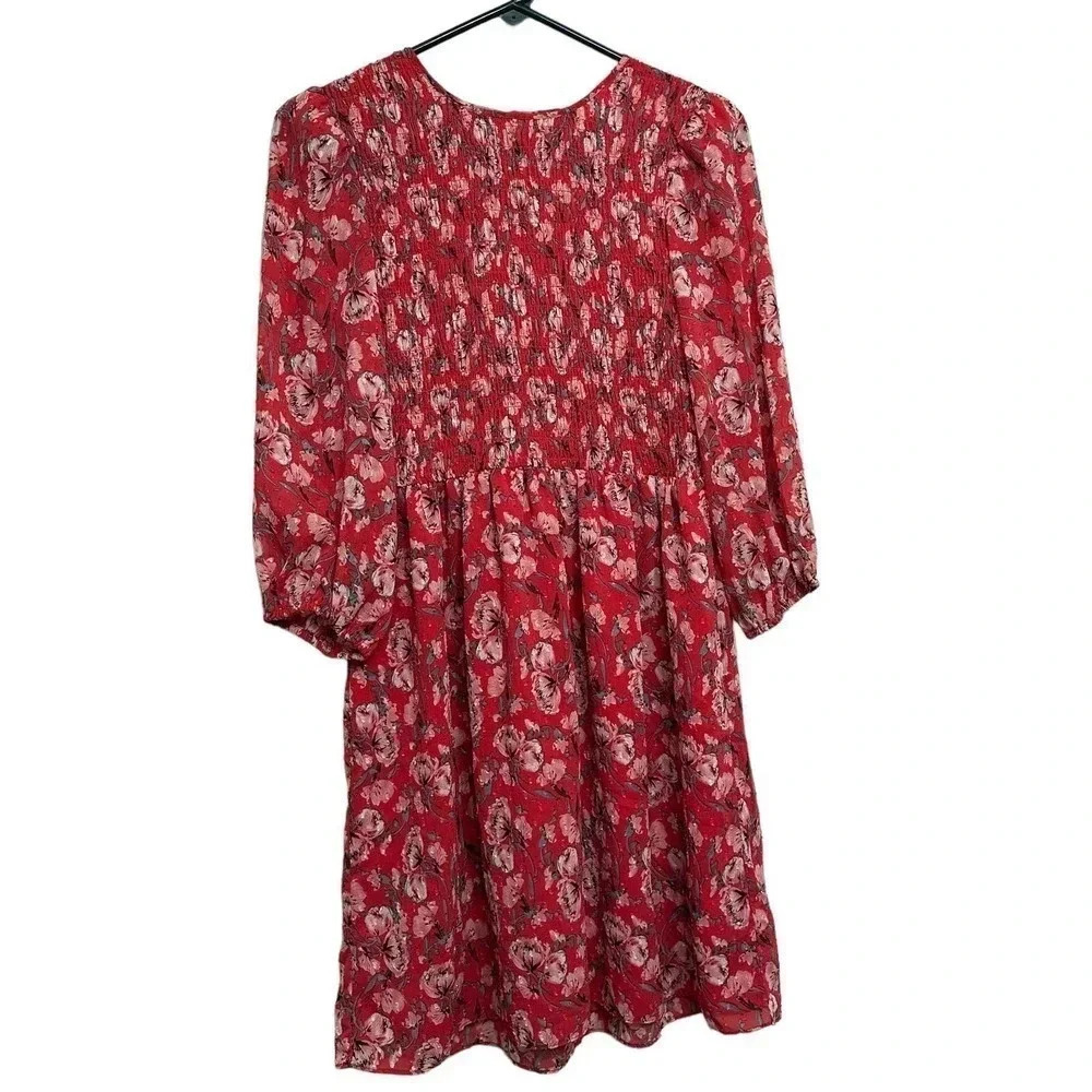 Tanya Taylor Floral Flowy Smocked Bust Dress. Size 0